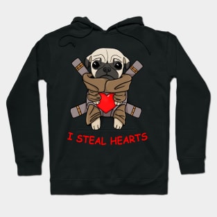 Valentines Day gift baby Pug dog I Steal Hearts Pug Lover T-Shirt Hoodie